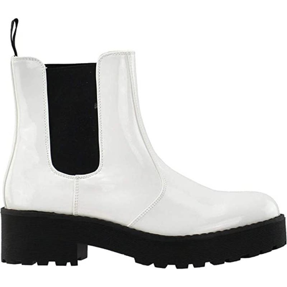 Dirty Laundry Margo Lug Sole Platform Pull On Chelsea Boot Vegan Patent Leather